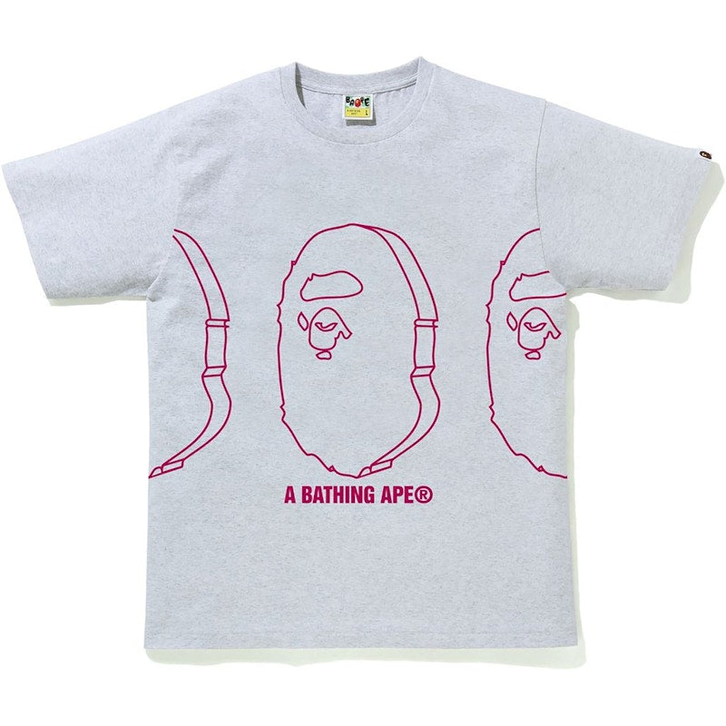 BAPE Solid Ape Head Tee Gray
