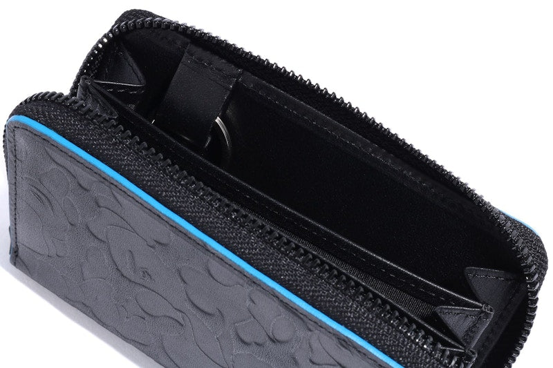 BAPE Solid Camo Coin Case Black