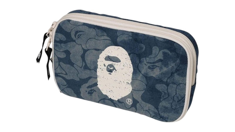 BAPE Solid Camo Denim Pouch Blue/Light Indigo