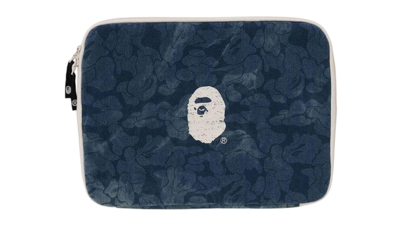 BAPE Solid Camo Denim Tech Case Blue/Light Indigo