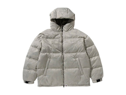 BAPE Solid Camo Jacquard Down Jacket Beige