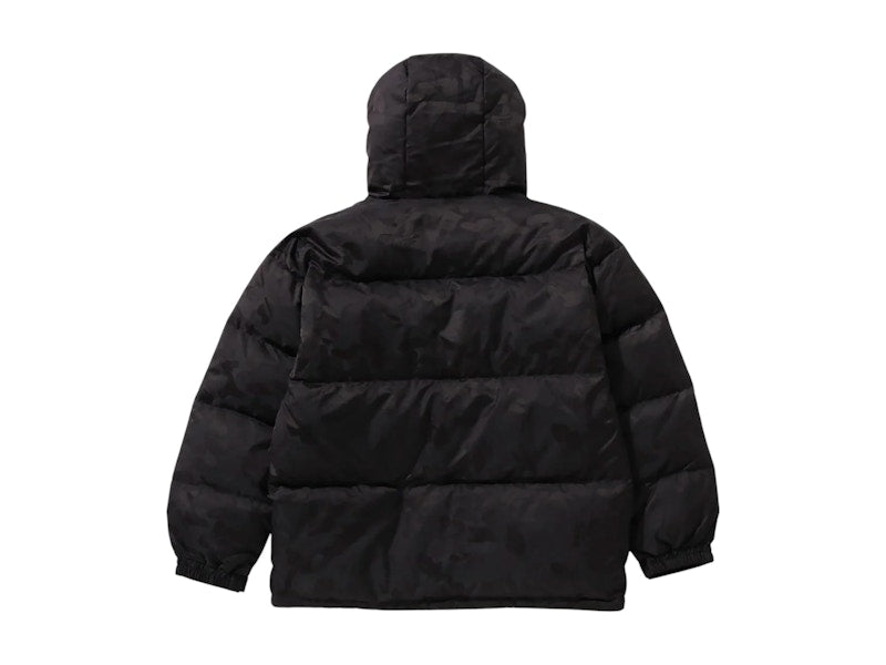 BAPE Solid Camo Jacquard Down Jacket Black
