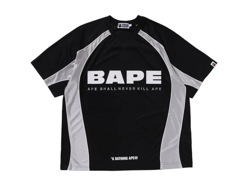 BAPE Solid Camo Jacquard Multilogo Relaxed Fit Football Jersey Black