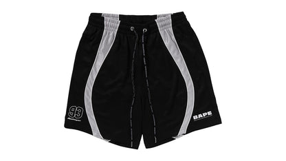 BAPE Solid Camo Jacquard Multilogo Relaxed Fit Sweat Shorts Black