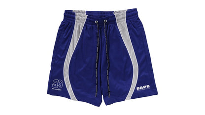 BAPE Solid Camo Jacquard Multilogo Relaxed Fit Sweat Shorts Blue