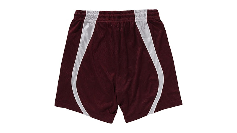 BAPE Solid Camo Jacquard Multilogo Relaxed Fit Sweat Shorts Burgundy