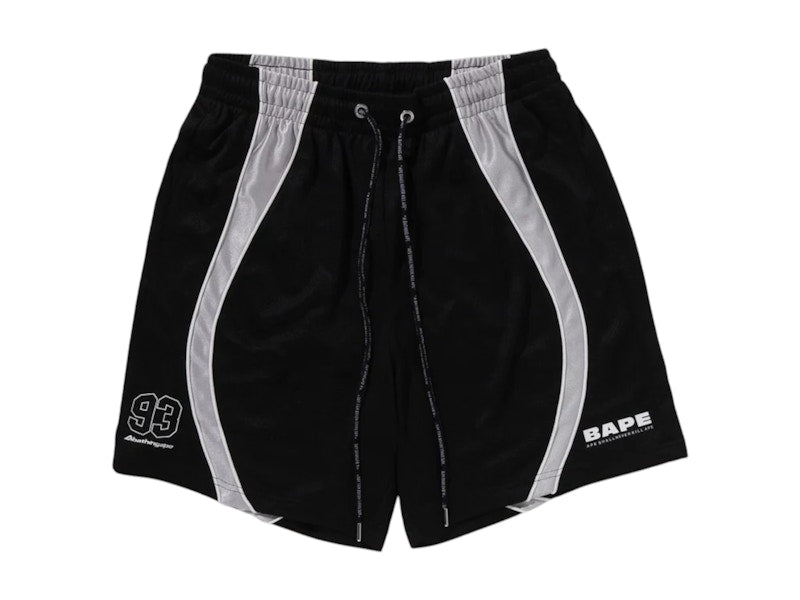 BAPE Solid Camo Jacquard Multilogo Relaxed Fit Sweatshorts Black