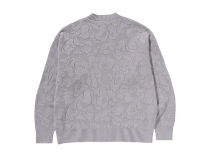BAPE Solid Camo Jacquard One Point Cardigan Grey