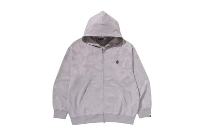 BAPE Solid Camo Jacquard One Point Relaxed Fit Zip Hoodie Grey