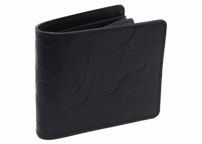 BAPE Solid Camo Leather I Wallet Black