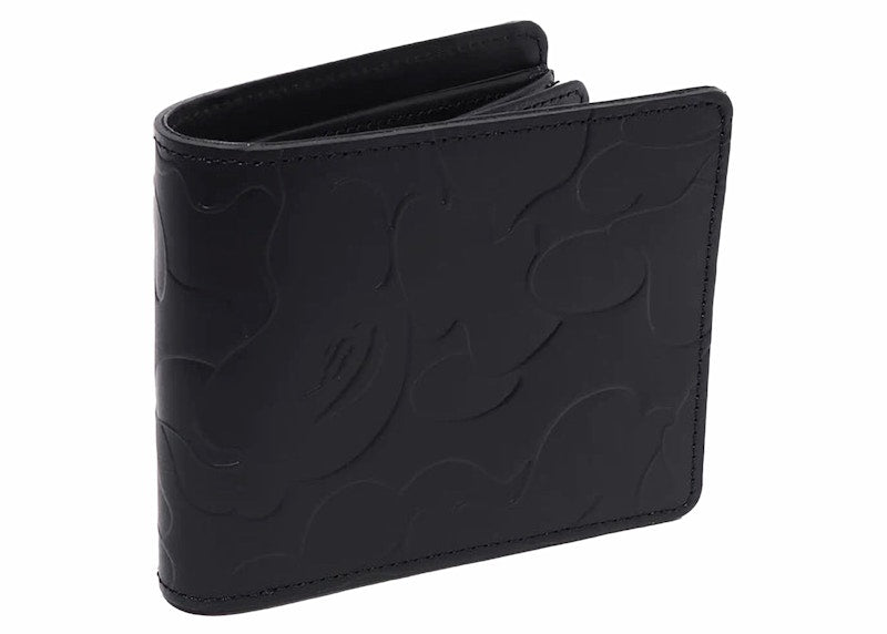 BAPE Solid Camo Leather I Wallet Black