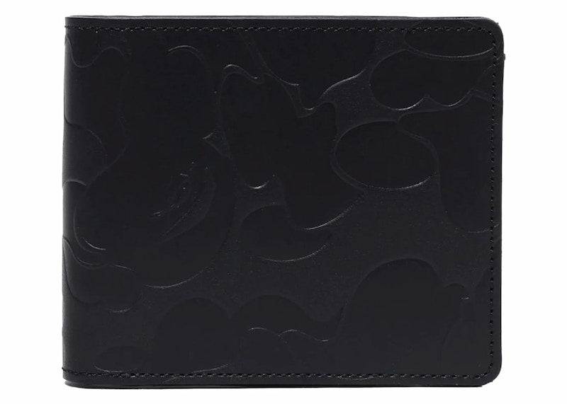 BAPE Solid Camo Leather I Wallet Black