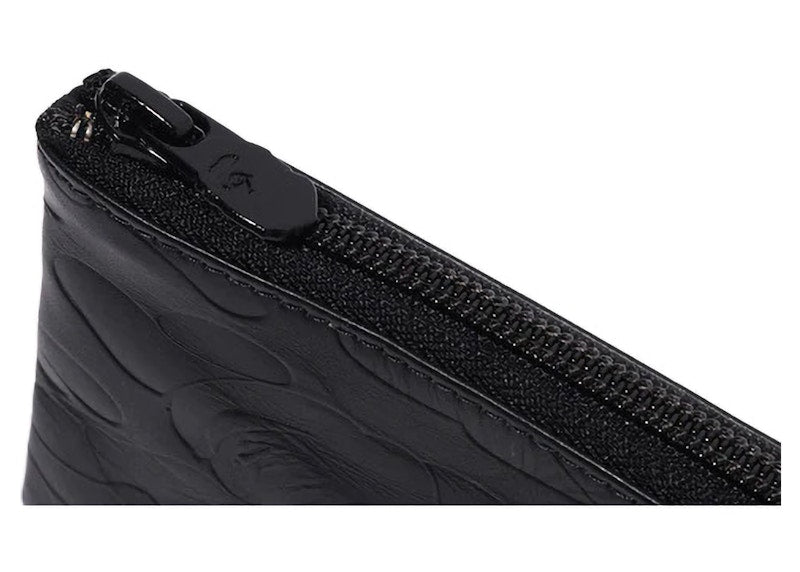 BAPE Solid Camo Leather III Wallet Black