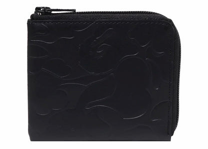 BAPE Solid Camo Leather III Wallet Black