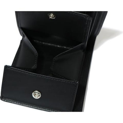 BAPE Solid Camo Leather Wallet Black
