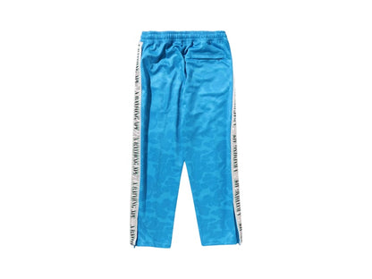BAPE Solid Camo One Point Track Pants Blue