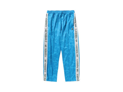BAPE Solid Camo One Point Track Pants Blue