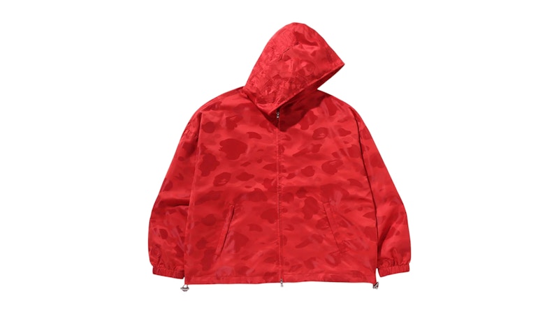 BAPE Solid Camo Shark Full Zip Jacket Red