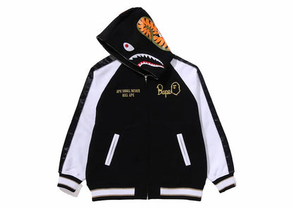 BAPE Souvenir Shark Zip Hoodie Black