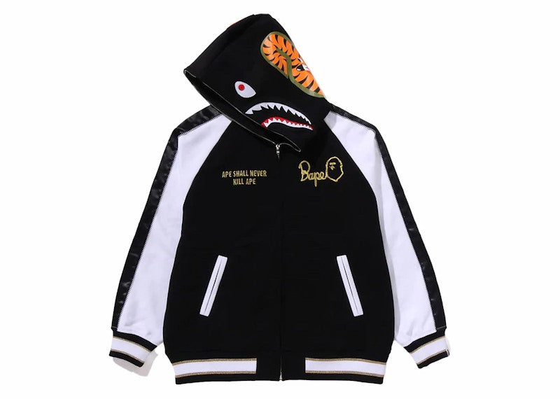 BAPE Souvenir Shark Zip Hoodie Black