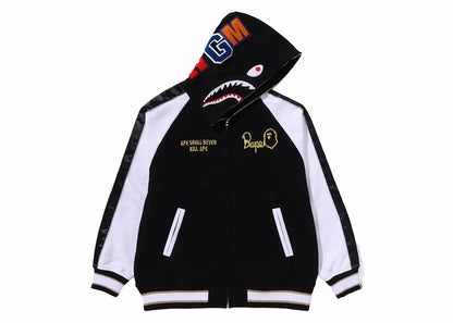 BAPE Souvenir Shark Zip Hoodie Black