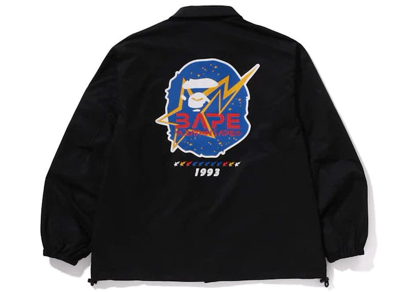 BAPE Space Ape Relaxed Fit Coach Jacket Black