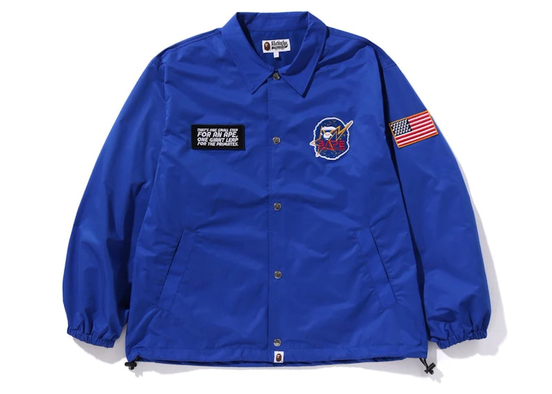 BAPE Space Ape Relaxed Fit Coach Jacket Blue