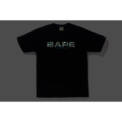 BAPE Space Camo Bape Logo Tee Black