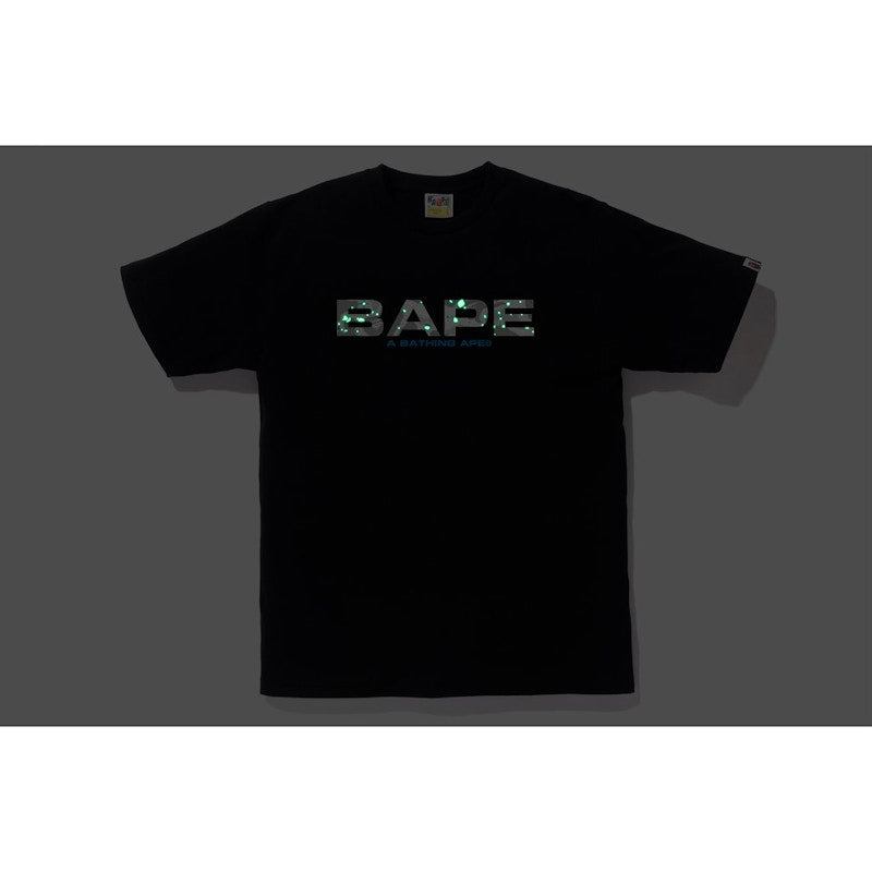 BAPE Space Camo Bape Logo Tee Black
