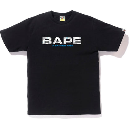 BAPE Space Camo Bape Logo Tee Black