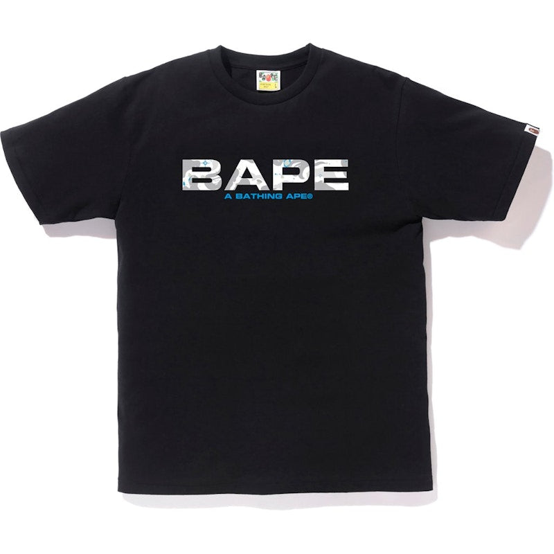 BAPE Space Camo Bape Logo Tee Black