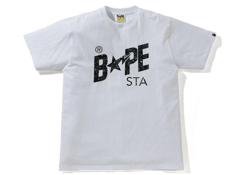 BAPE Space Camo Bape Sta Logo Tee White