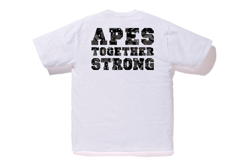 BAPE Space Camo College ATS Tee White