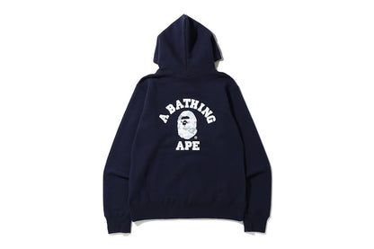 BAPE Space Camo College Pullover Hoodie Navy