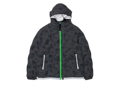 BAPE Space Camo Hoodie Down Jacket White