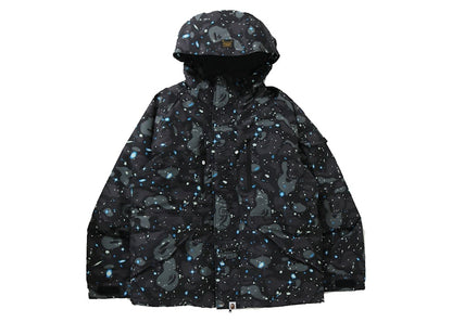 BAPE Space Camo Military Loose Fit Hoodie Down Jacket Black