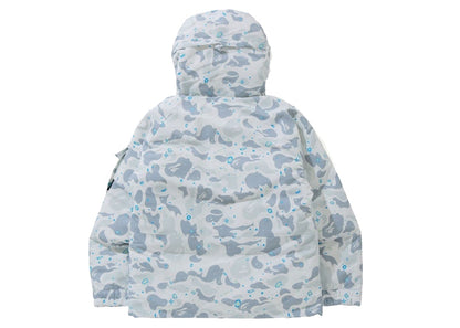 BAPE Space Camo Military Loose Fit Hoodie Down Jacket White