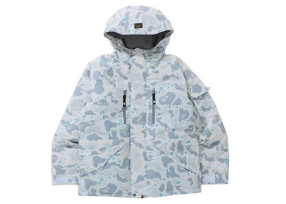 BAPE Space Camo Military Loose Fit Hoodie Down Jacket White