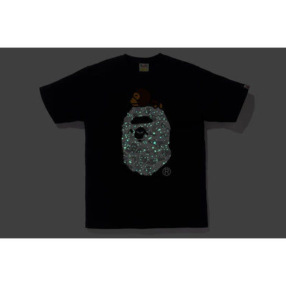 BAPE Space Camo Milo On Big Ape Tee Black