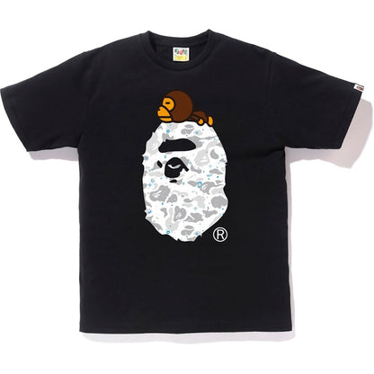 BAPE Space Camo Milo On Big Ape Tee Black