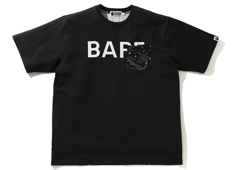BAPE Space Camo Relaxed Fit Pocket Tee Black