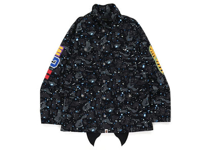 BAPE Space Camo Shark M-65 Jacket Black
