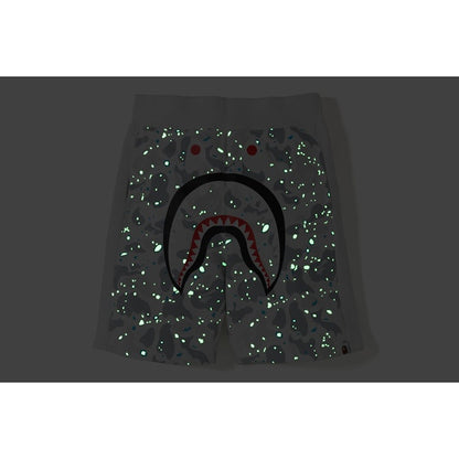 BAPE Space Camo Shark Sweat Shorts White