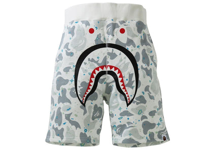 BAPE Space Camo Shark Sweat Shorts (SS21) White