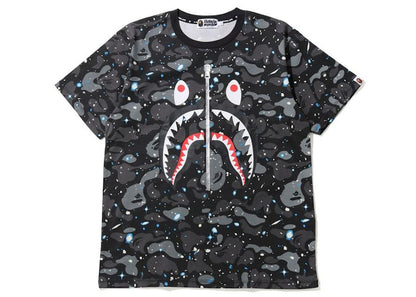 BAPE Space Camo Shark Tee Black Multi