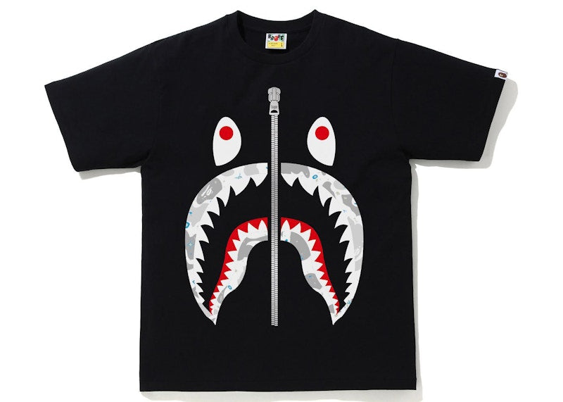 BAPE Space Camo Shark Tee (SS21) Black