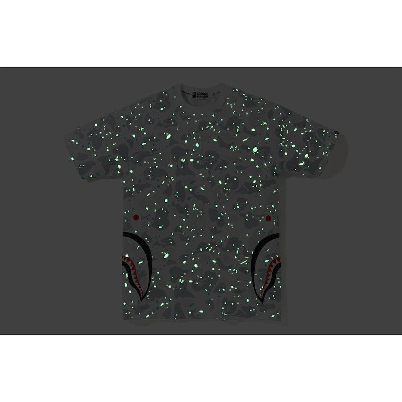 BAPE Space Camo Side Shark Tee White