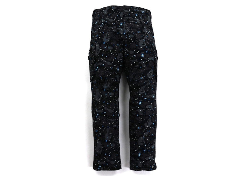 BAPE Space Camo Wide Fit 6 Pocket Pant Black
