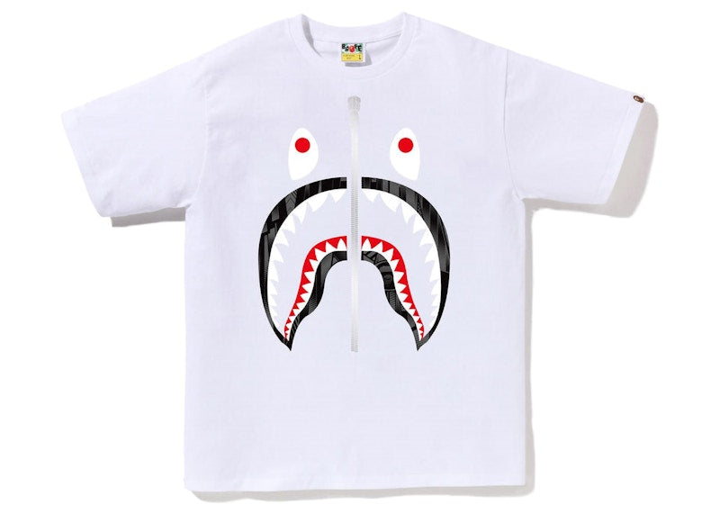 BAPE Speed Racer Big Shark Tee White Black