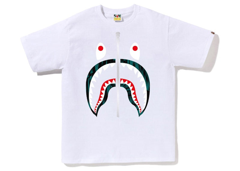 BAPE Speed Racer Big Shark Tee White Blue